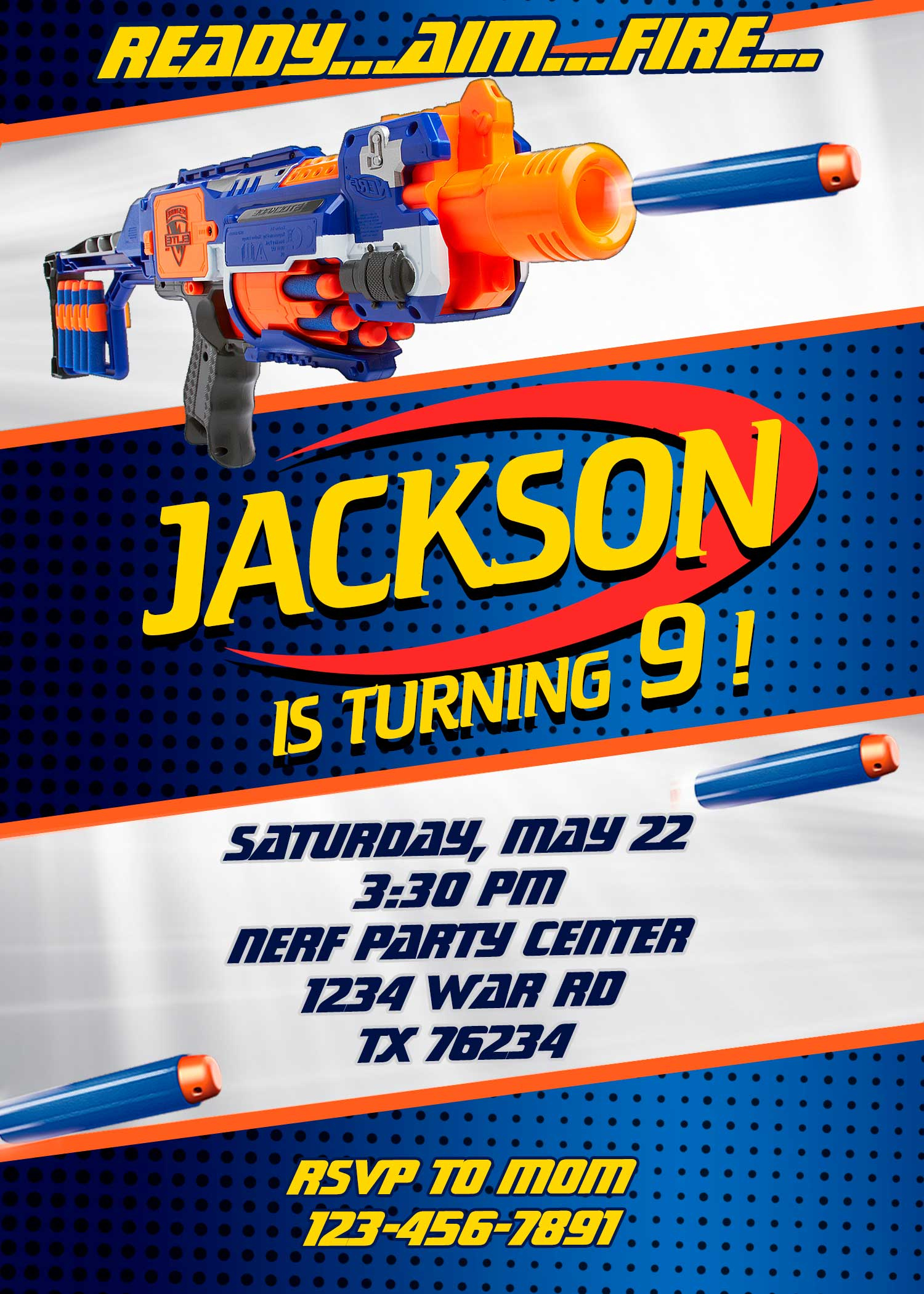 Free Printable Nerf Invitation Template – New Version - Worksheets throughout Free Printable Nerf Invitations