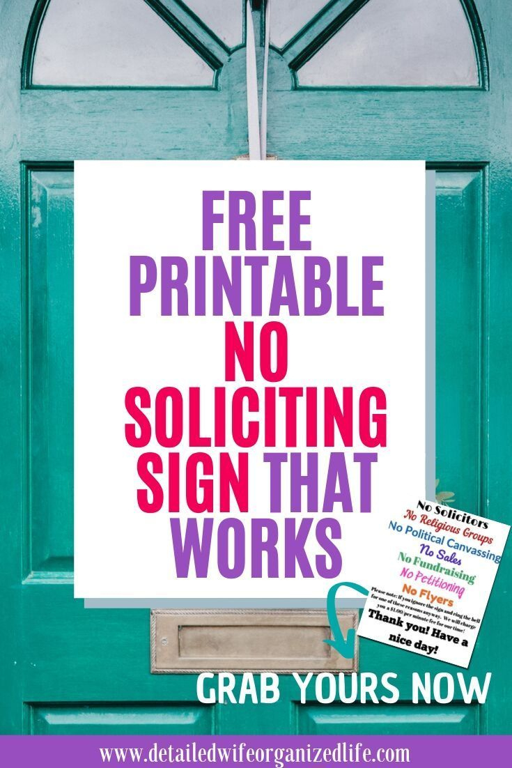 Free Printable No Soliciting Sign That Works! for Free Printable Funny No Soliciting Sign Printable