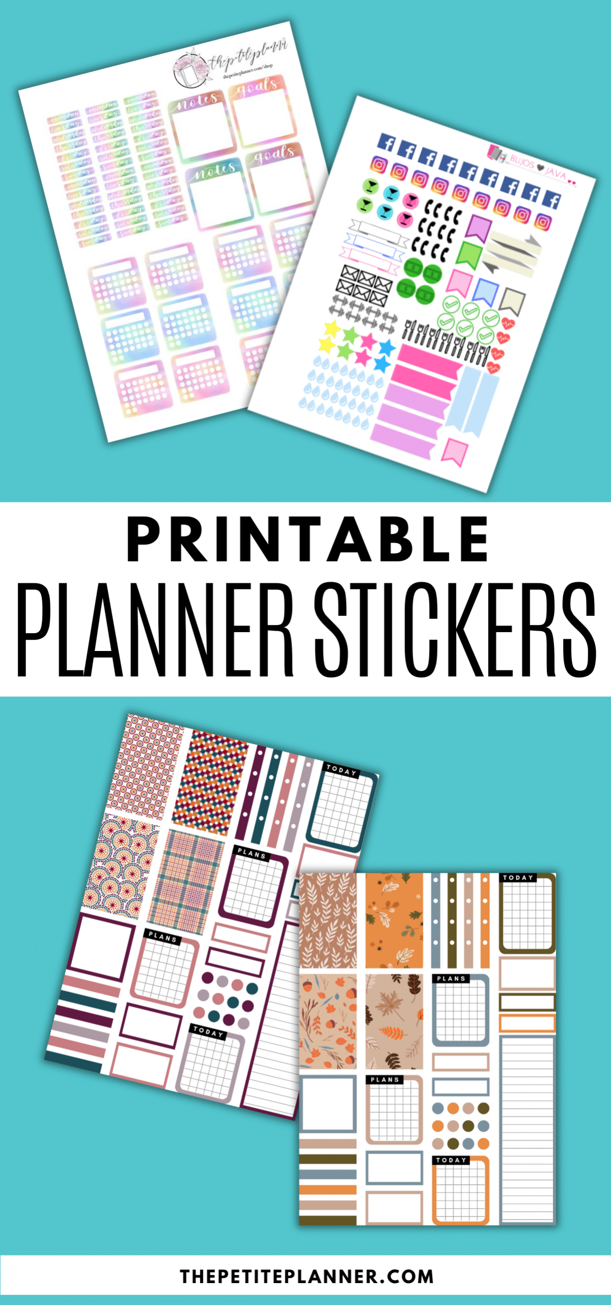 Free Printable Planner Stickers (Learn How To Print &amp;amp; Cut!) for Free Planner Sticker Printables