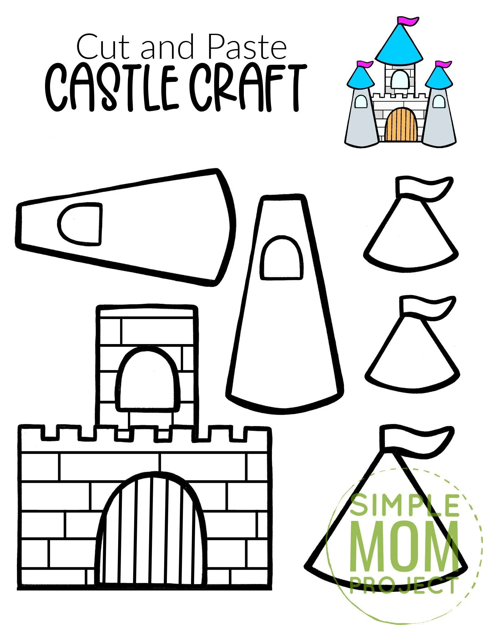 Free Printable Princess Castle Craft With Castle Template – Simple intended for Cut Out Castle Template Printable