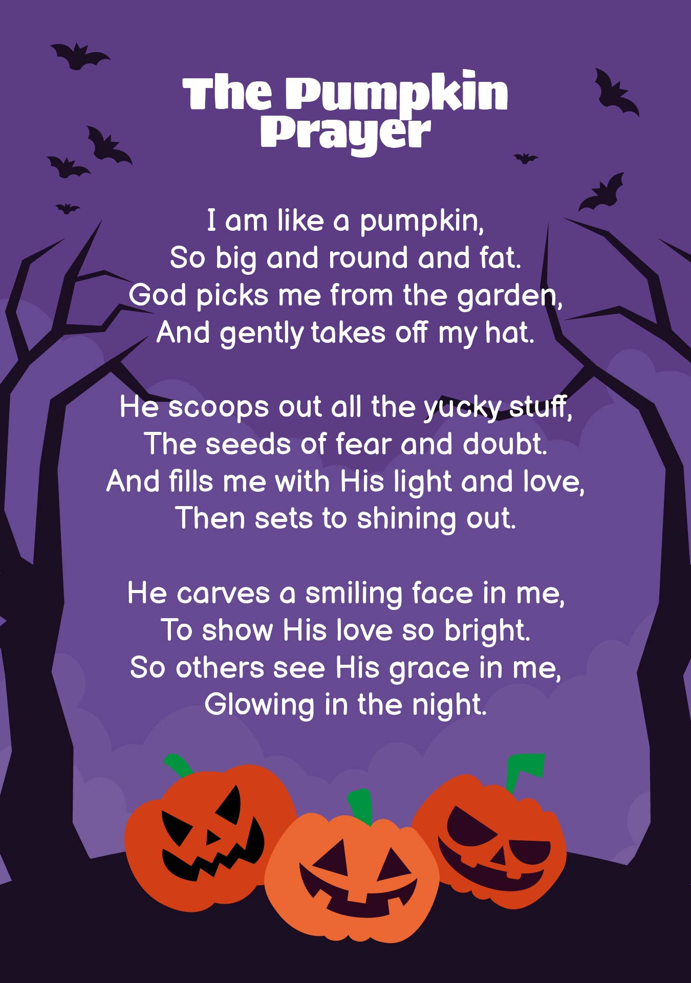 Free Printable Pumpkin Gospel Printable - Printable Party Favors inside The Pumpkin Gospel Free Printable