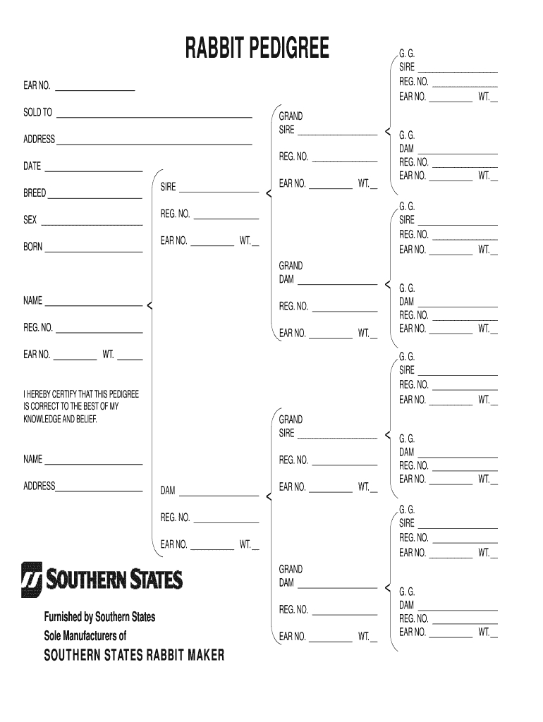 Free Printable Rabbit Pedigree Template: Fill Out &amp;amp; Sign Online regarding Free Printable Printable Rabbit Pedigree