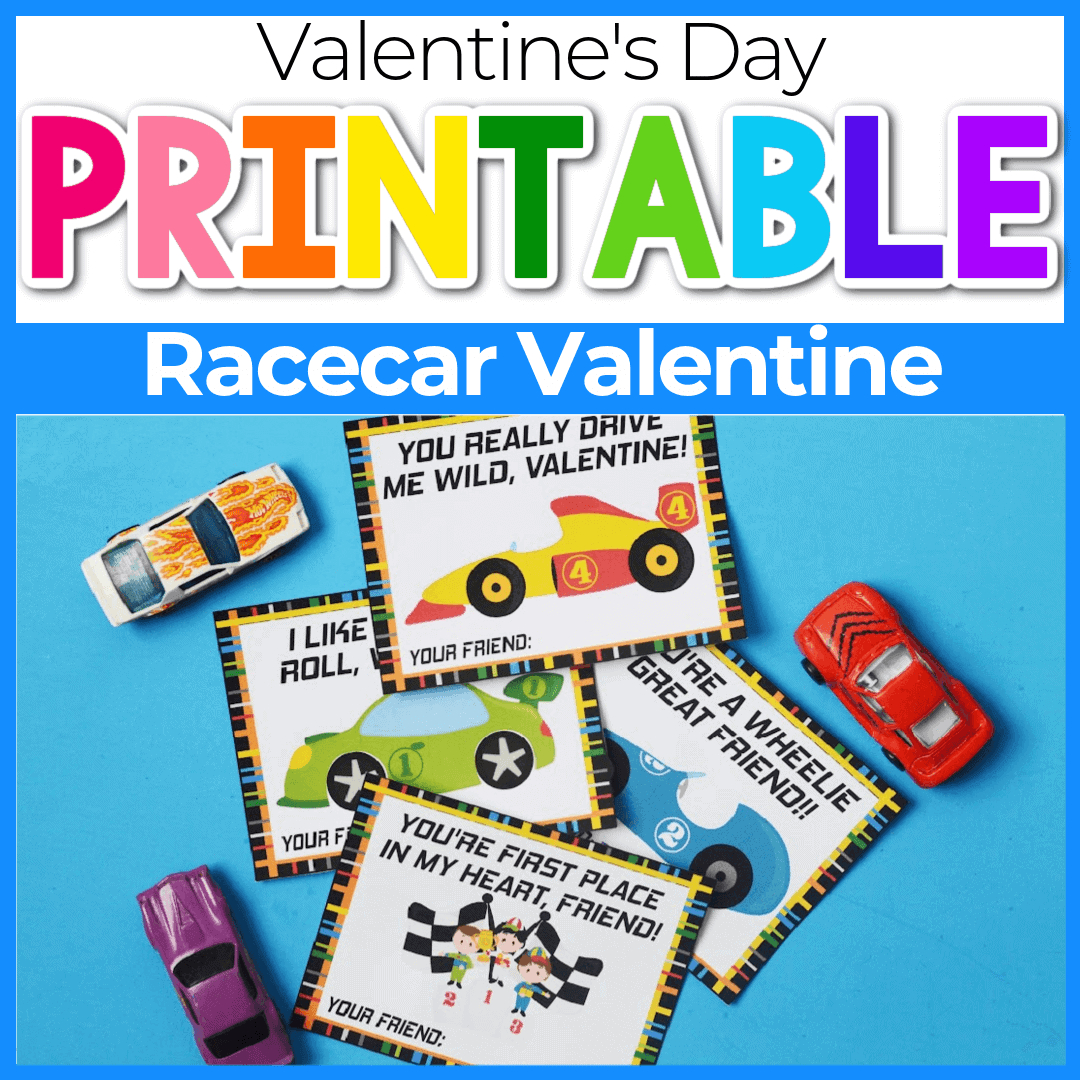 Free Printable Race Car Valentine&amp;#039;S Day Cards For Kids with Free Printable Race Car Valentines