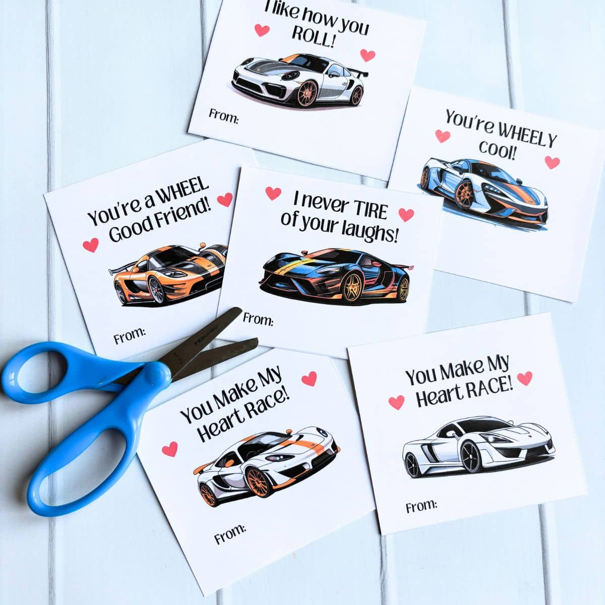 Free Printable Race Car Valentines For Kids! - Simply Full Of Delight with regard to Free Printable Race Car Valentines