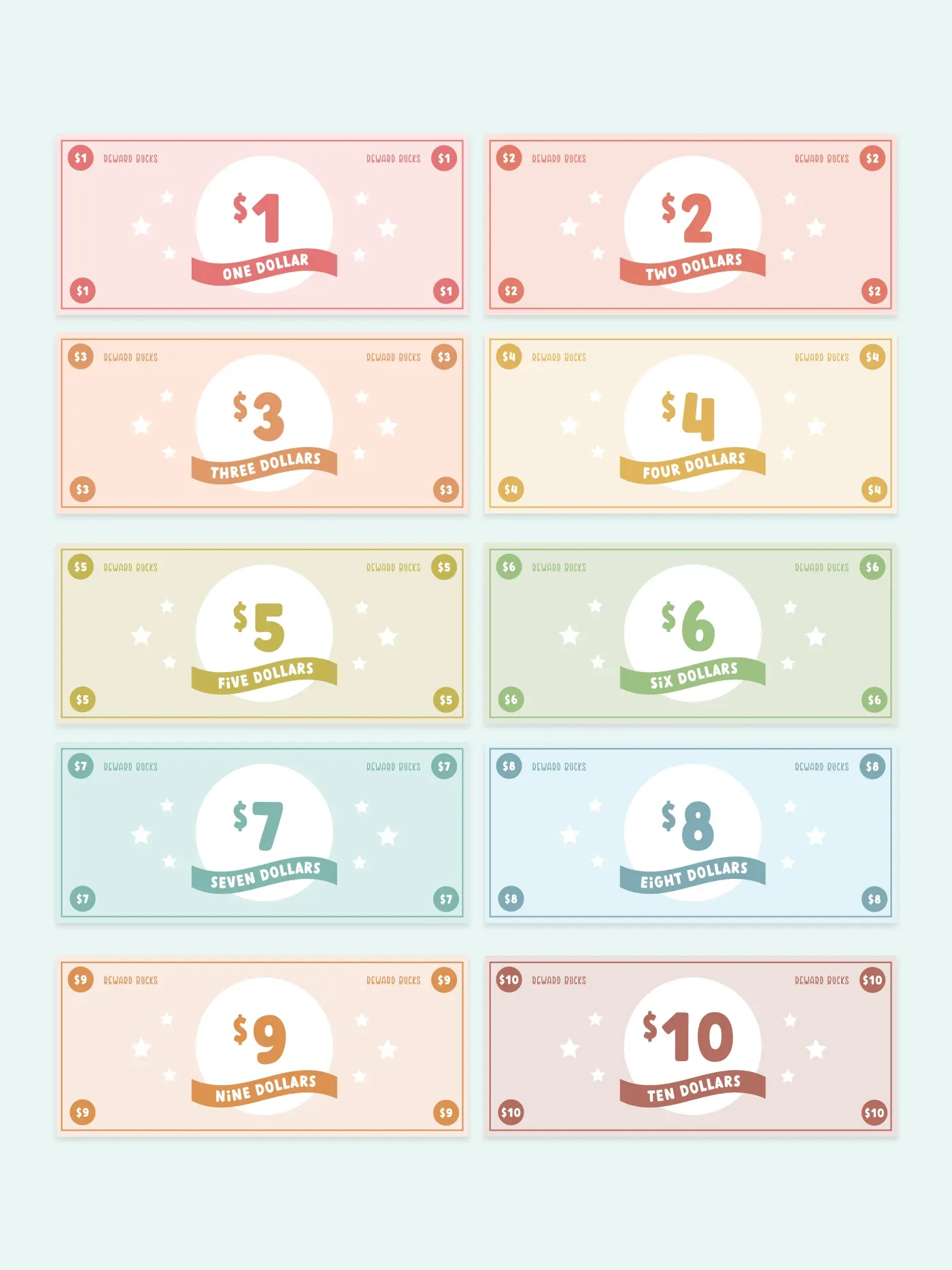 Free Printable Reward Bucks For Kids - Favorite Printables regarding Free Printable Chore Bucks