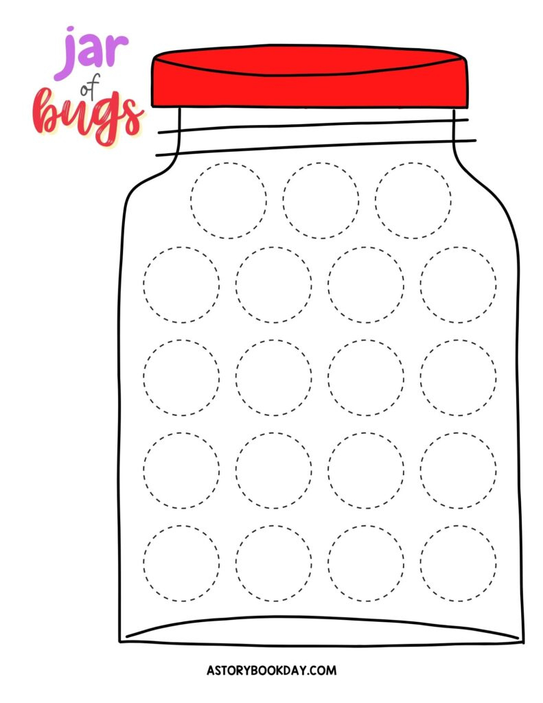Free Printable Roll A Bug Game And Fill The Bug Jar For Kids regarding Printable Bug Jar Template