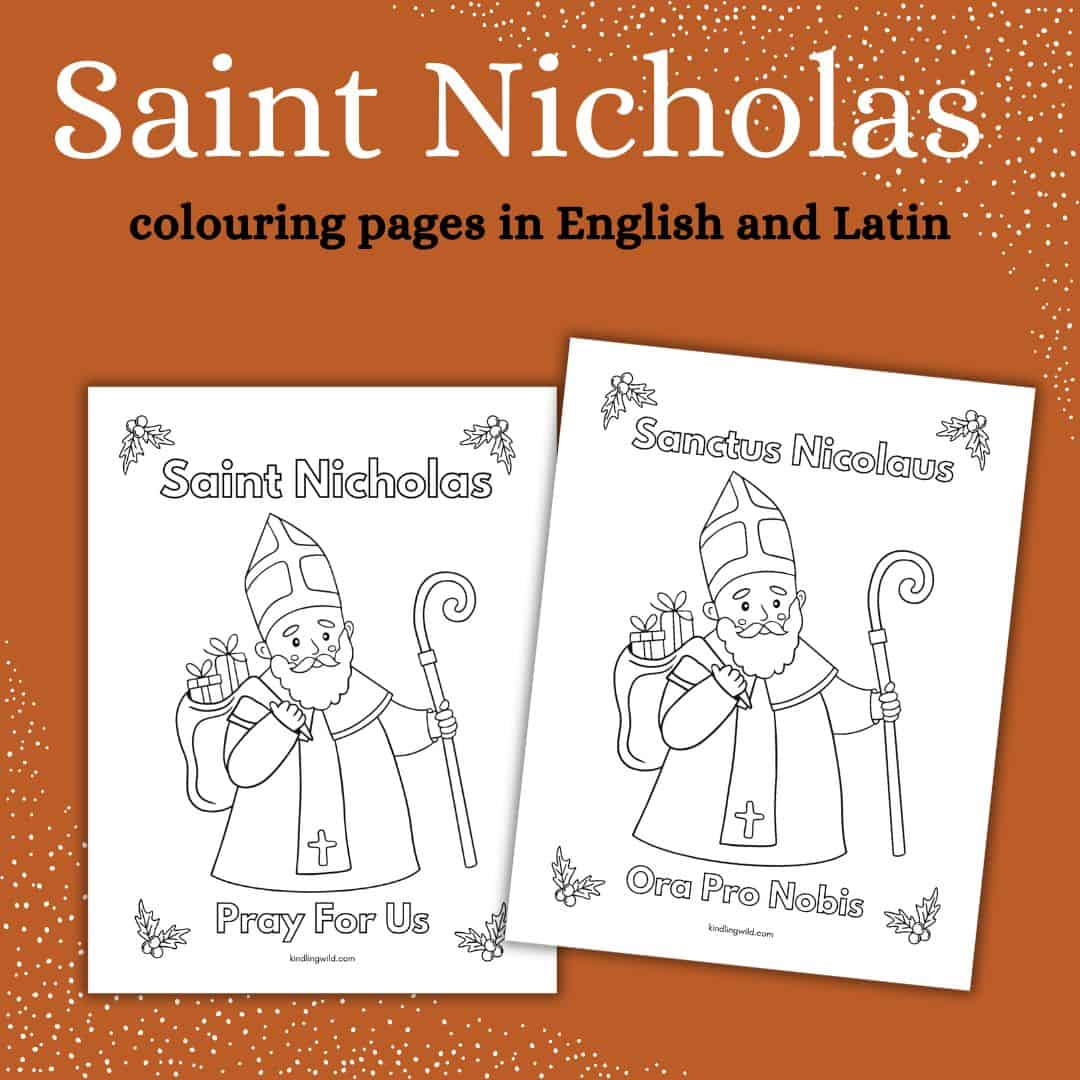 Free Printable Saint Nicholas Colouring Page - Kindling Wild for Free St Nicholas Printables