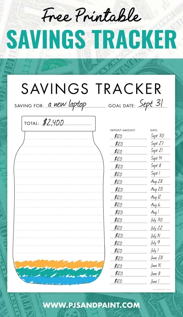 Free Printable Savings Tracker - Budgeting Printables intended for Free Savings Tracker Printable