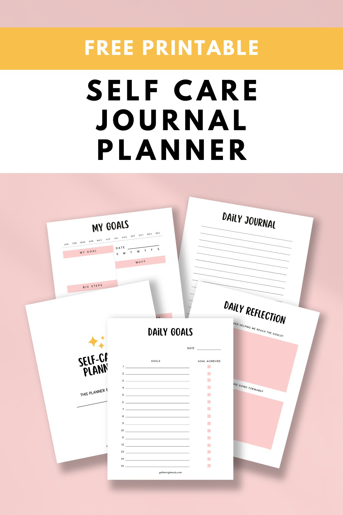 Free Printable Self Care Planner — Gathering Beauty pertaining to Free Self Care Printables