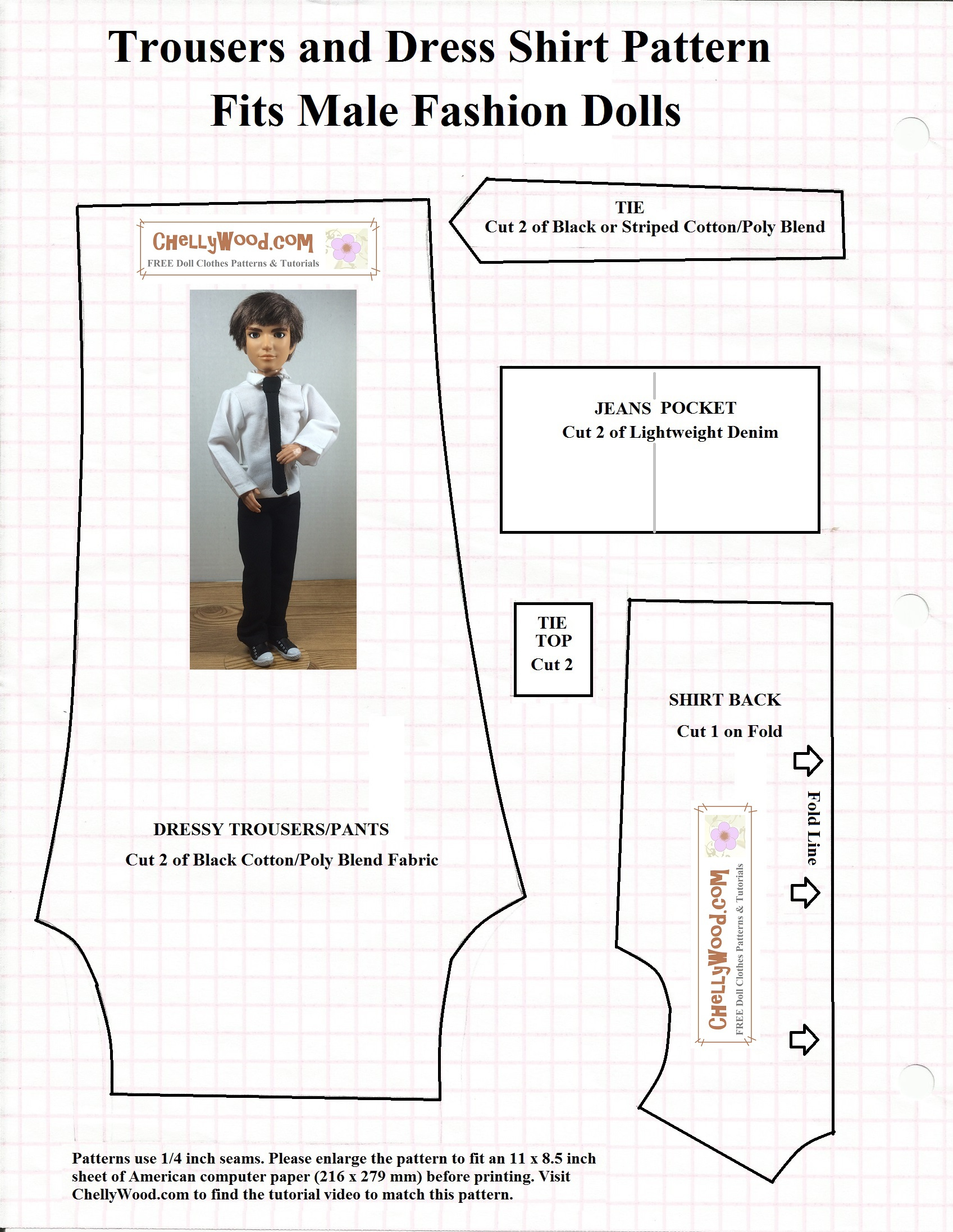Free Printable #Sewing Patterns For Ken #Dolls&amp;#039; #Clothes for Pdf Free Printable Ken Doll Clothes Patterns