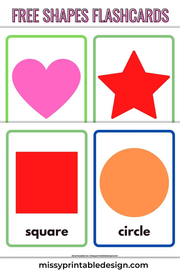 Free Printable Shape Flashcards For Toddlers inside Shape Flashcards Free Printable