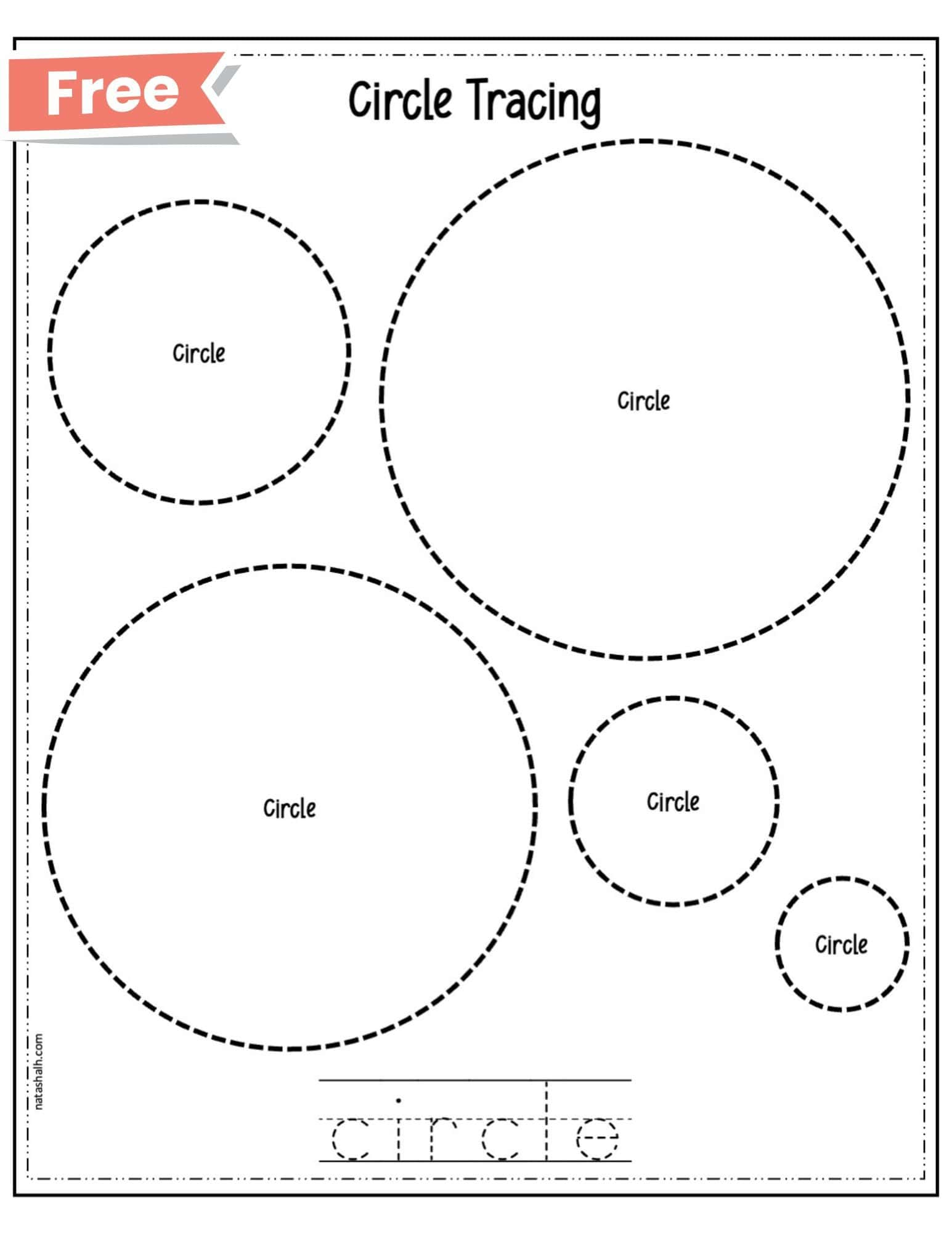 Free Printable Shape Worksheets - Circle Worksheet - The Artisan Life within Free Printable Circle Tracing Worksheet