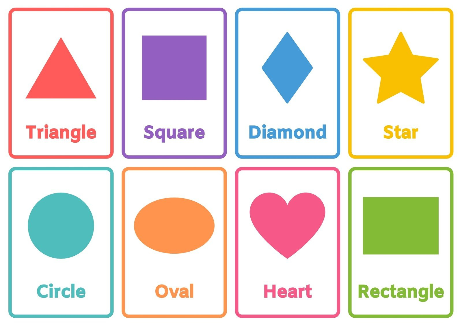 Free Printable Shapes Flashcards Templates | Canva with regard to Free Printable Shapes Flash Cards