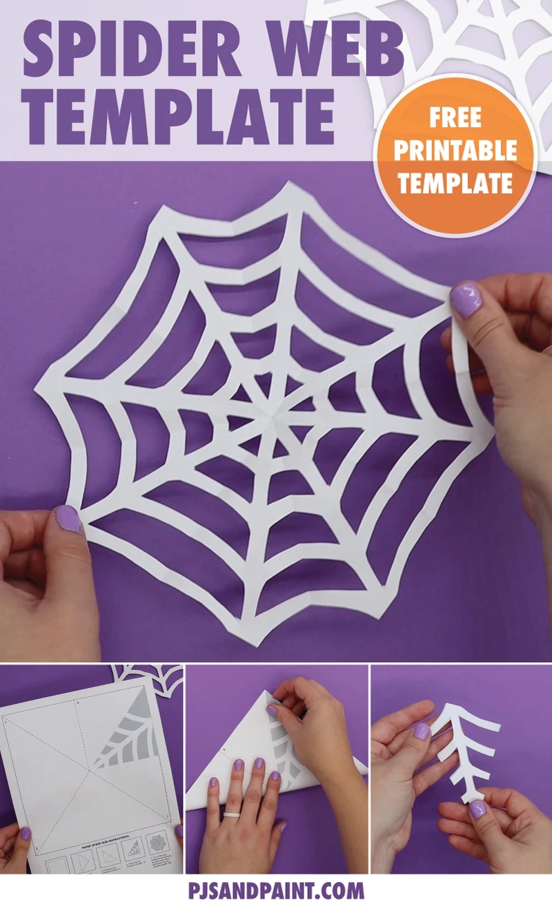 Free Printable Spider Web Template | Halloween Craft - Pjs And Paint pertaining to Free Printable Spider Web Template