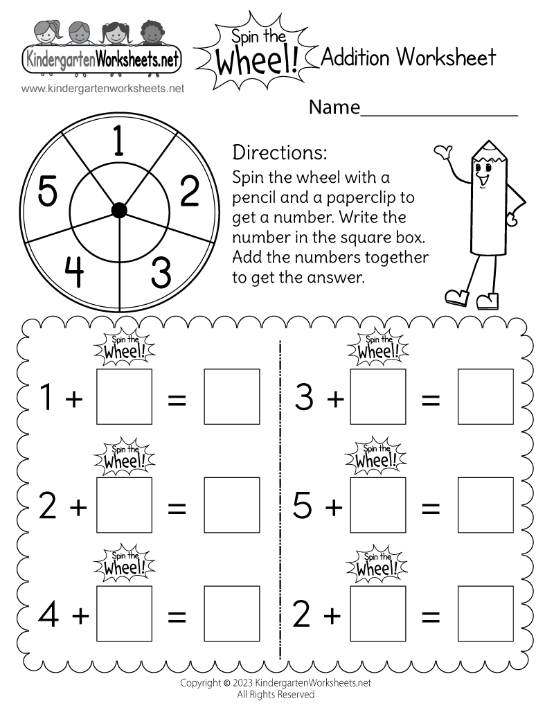 Free Printable Spin The Wheel Addition Worksheet pertaining to Spin the Wheel Addition Worksheet
