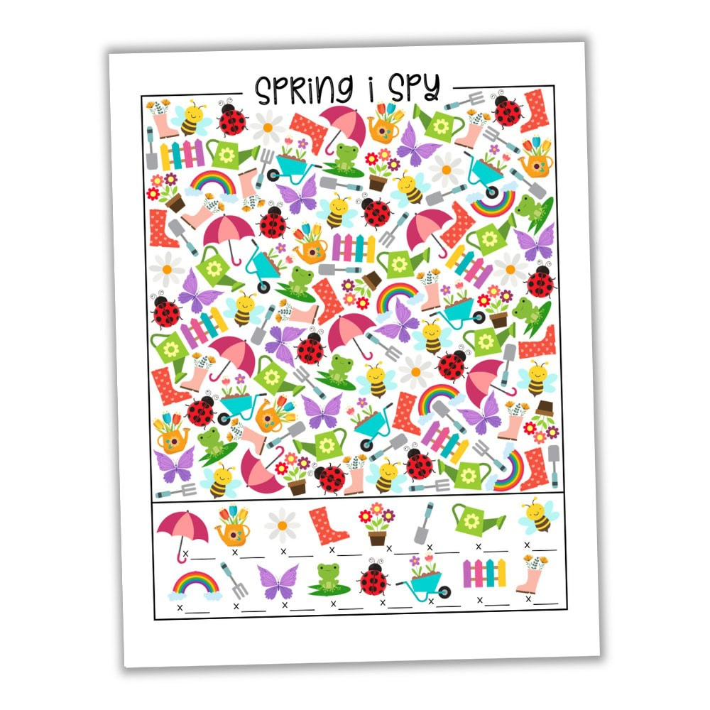 Free Printable Spring I Spy Game (+ Answer Key!) - The Craft-At pertaining to Free Printable I Spy Worksheets