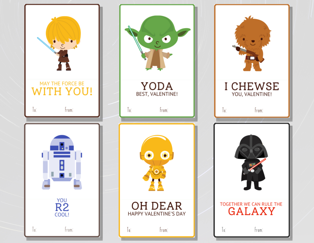 Free Printable Star Wars Valentine Cards | Baking You Happier pertaining to Free Star Wars Printable Valentines