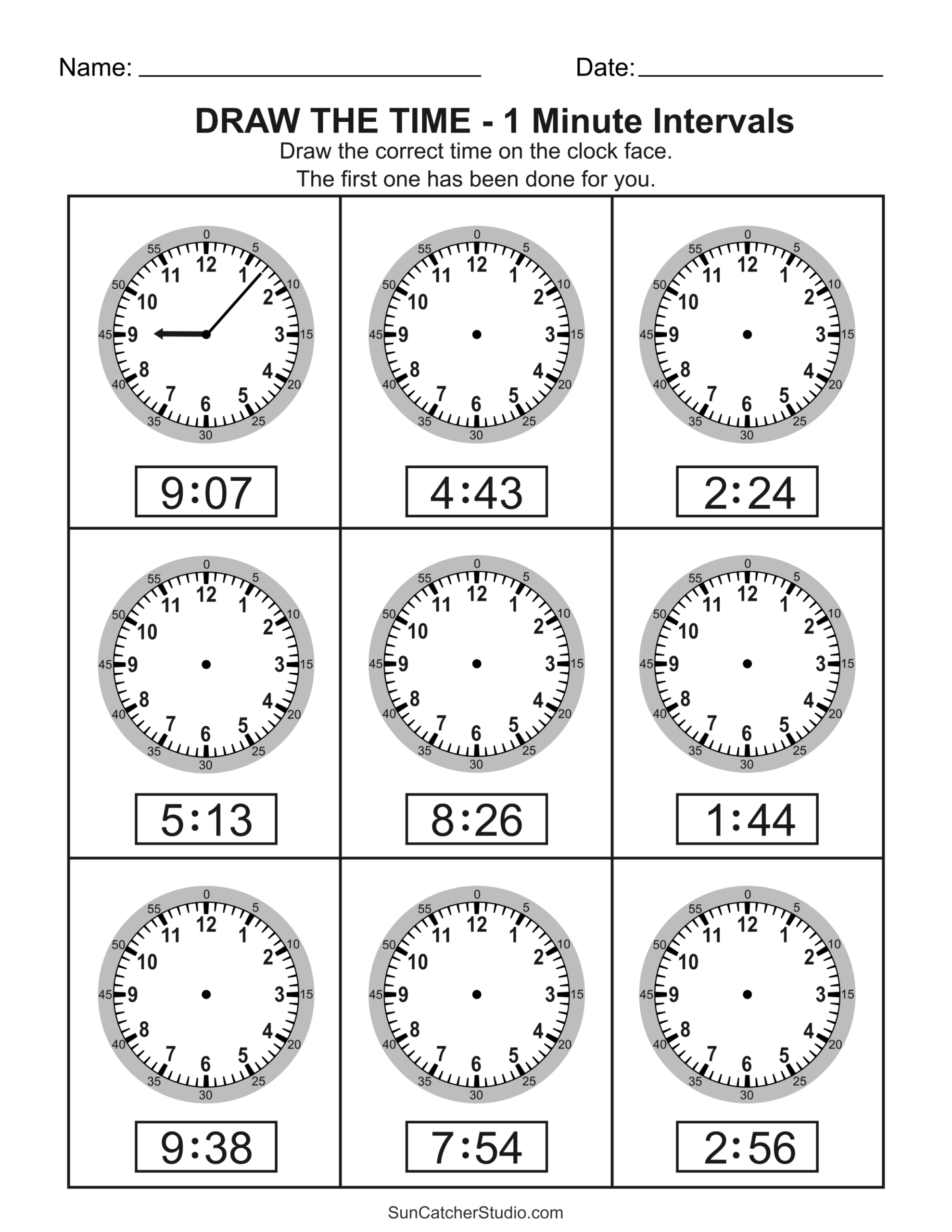 Free Printable Telling Time Worksheets (Analog Clock) – Free intended for Printable Telling Time Worksheet