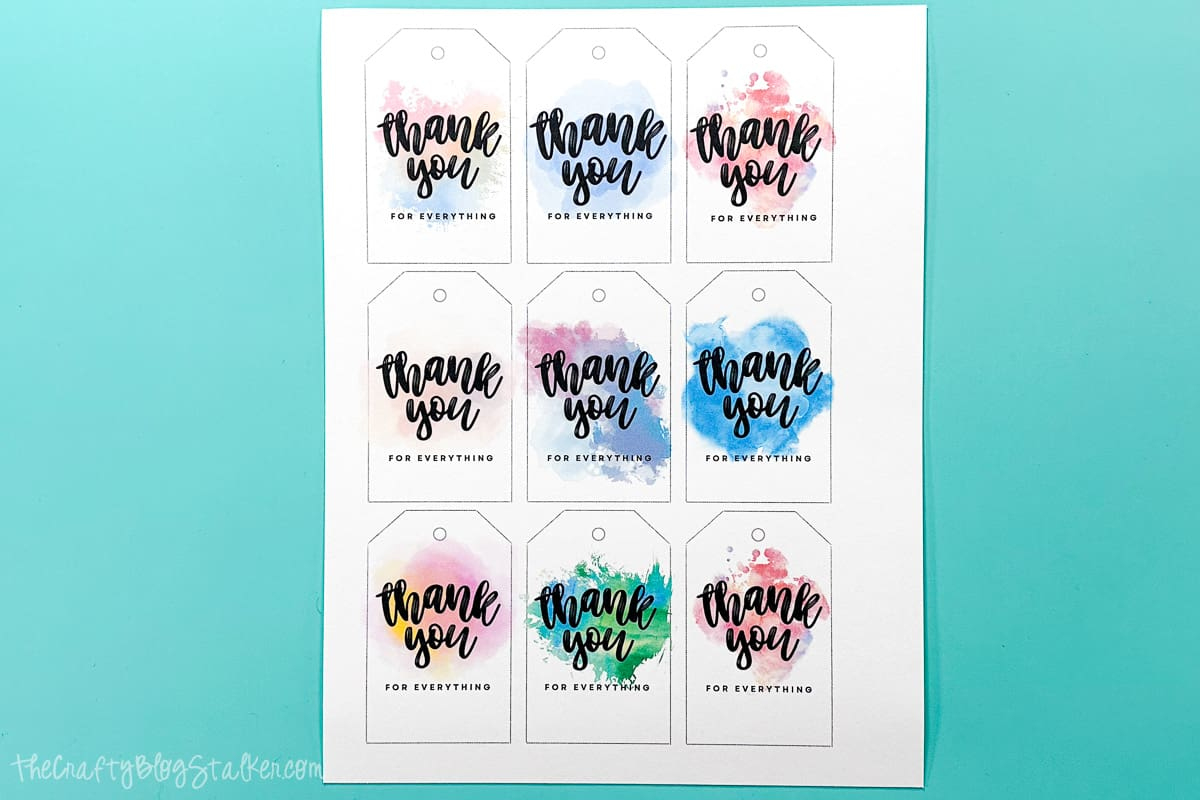 Free Printable Thank You Tags - The Crafty Blog Stalker throughout Free Thank You Tags Printable