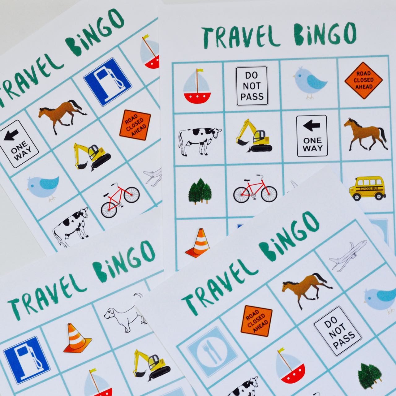 Free Printable Travel Bingo Game {For Kids} inside Printable Travel Bingo Cards
