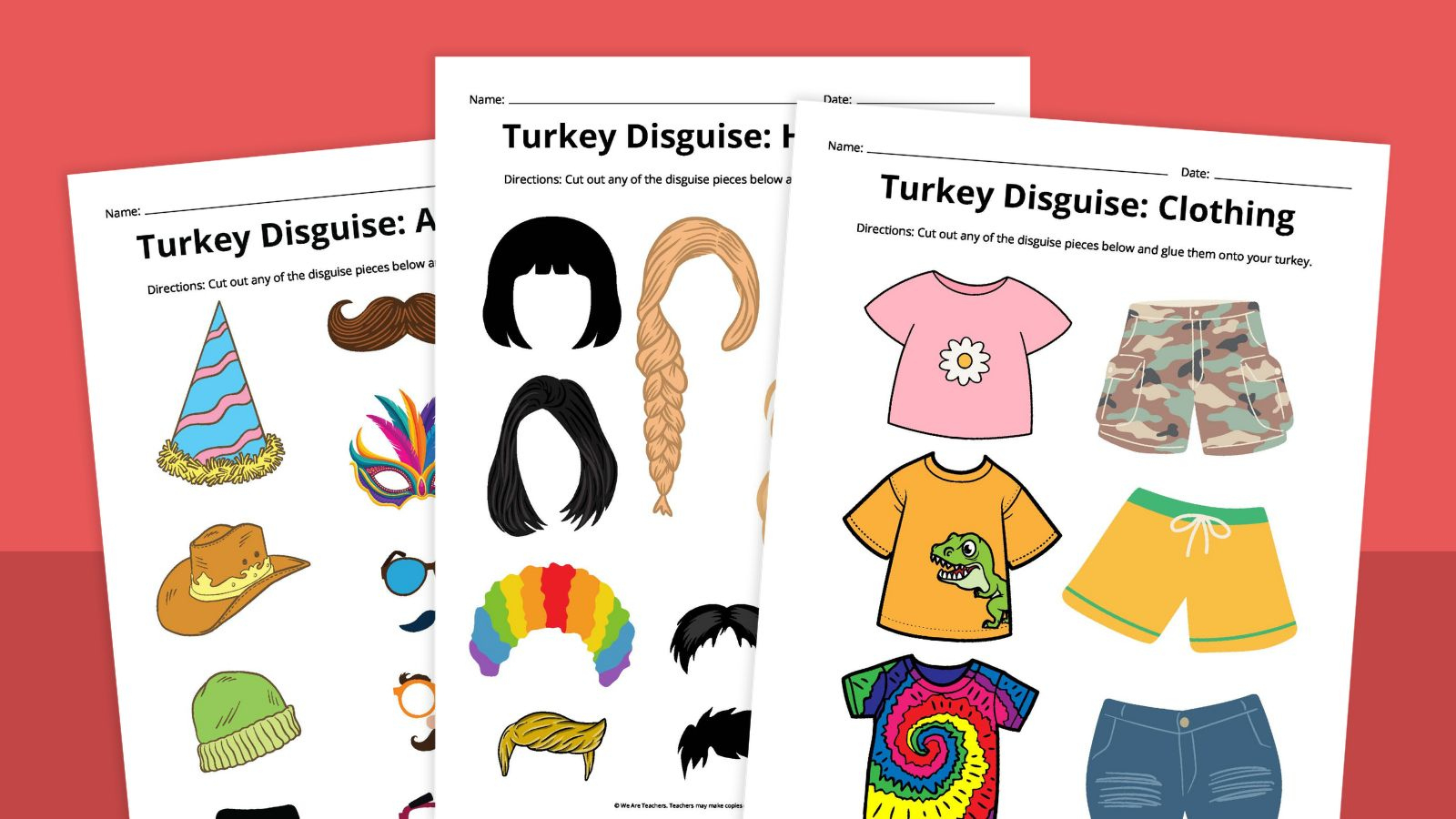 Free Printable Turkey Disguise Template Thanksgiving Activity with Free Printable Turkey in Disguise Printable Outfits