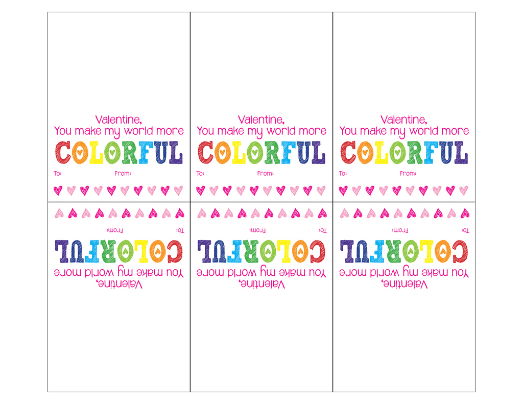 Free Printable Valentines Day Cards (Crayons) | The Taylor House in Free Printable Crayon Valentines