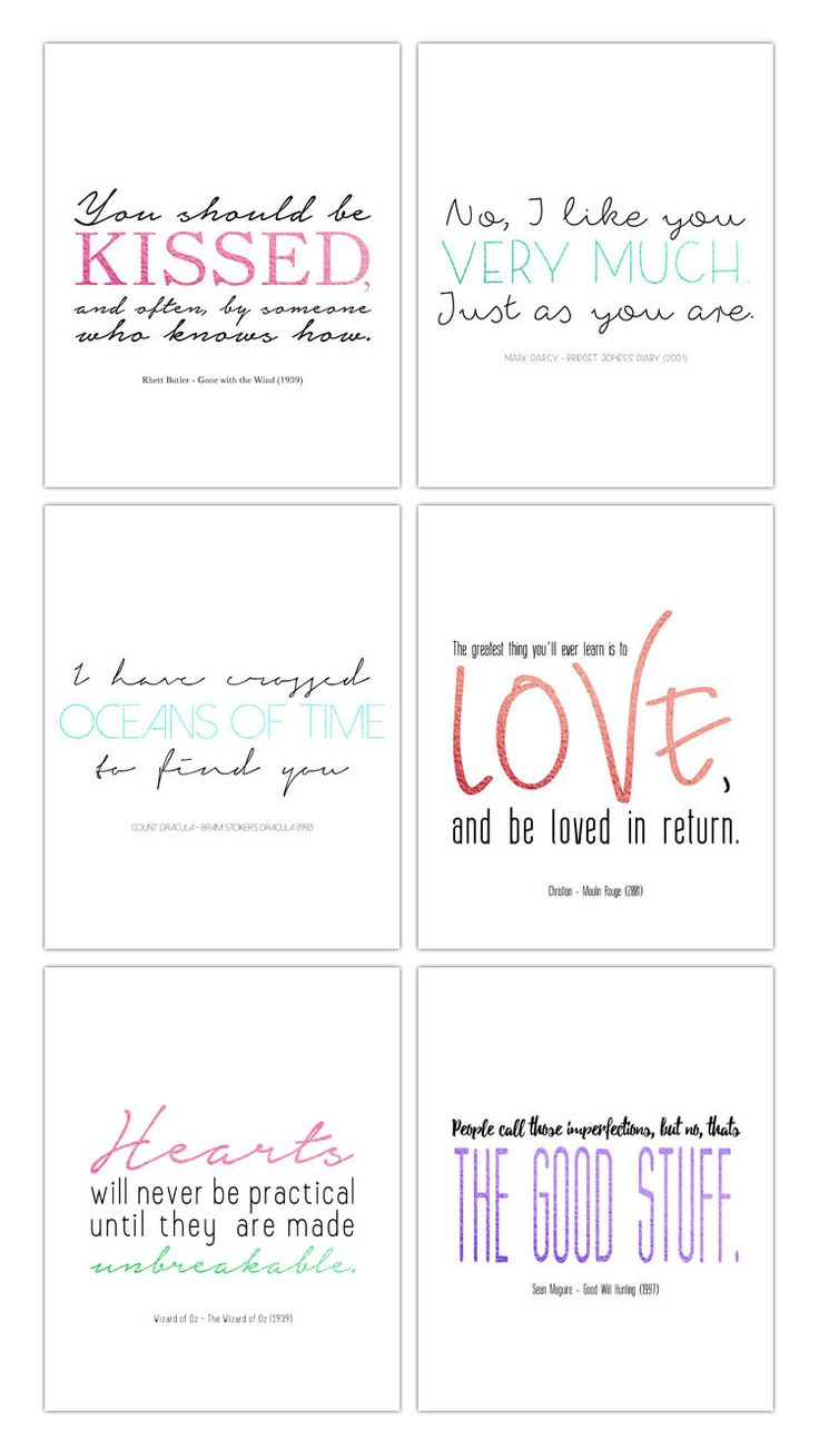 Free Printable Valentines Day Cards inside Free Love Quote Printables