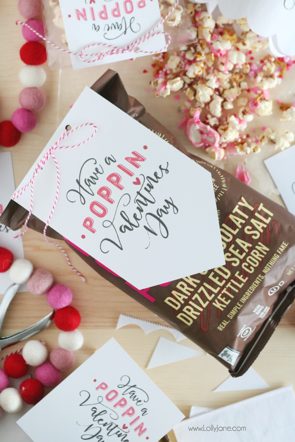 Free Printable Valentines Popcorn Tag throughout Free Popcorn Valentine Printable