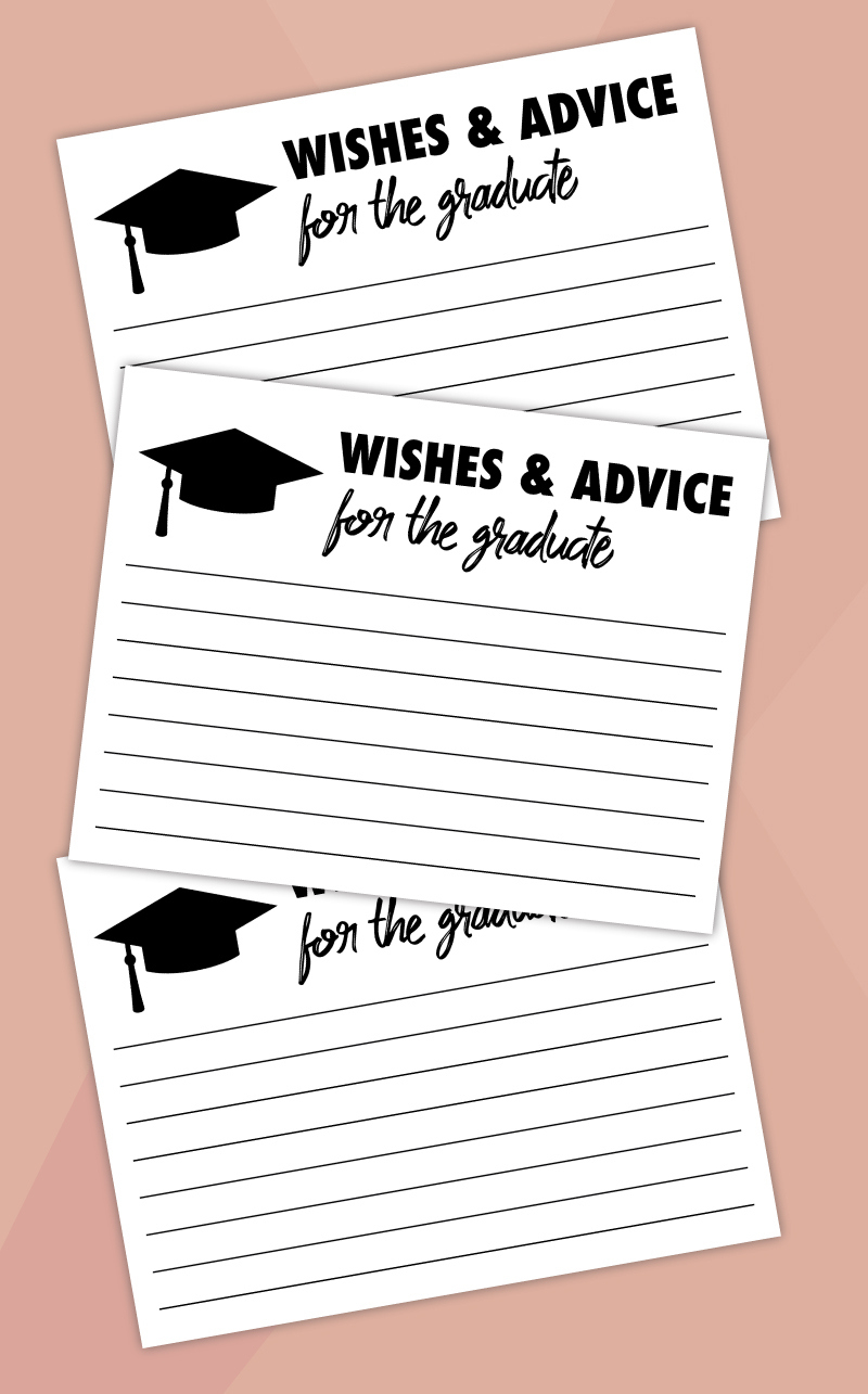 Free Printable Wishes And Advice For The Graduate Cards - Pjs And for Free Printable Words Of Wisdom Cards Graduation