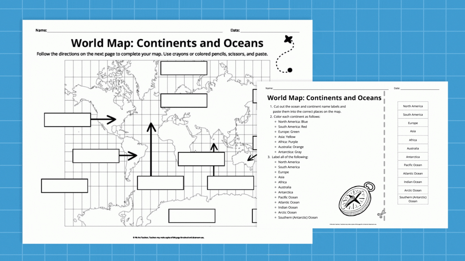 Free Printable World Map Bundle inside Printable Learning About Our World