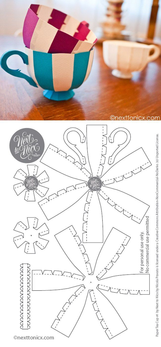 Free Printables | Paper Crafts, Paper Tea Cups, Crafts inside Free Printable 3d Tea Cup Template