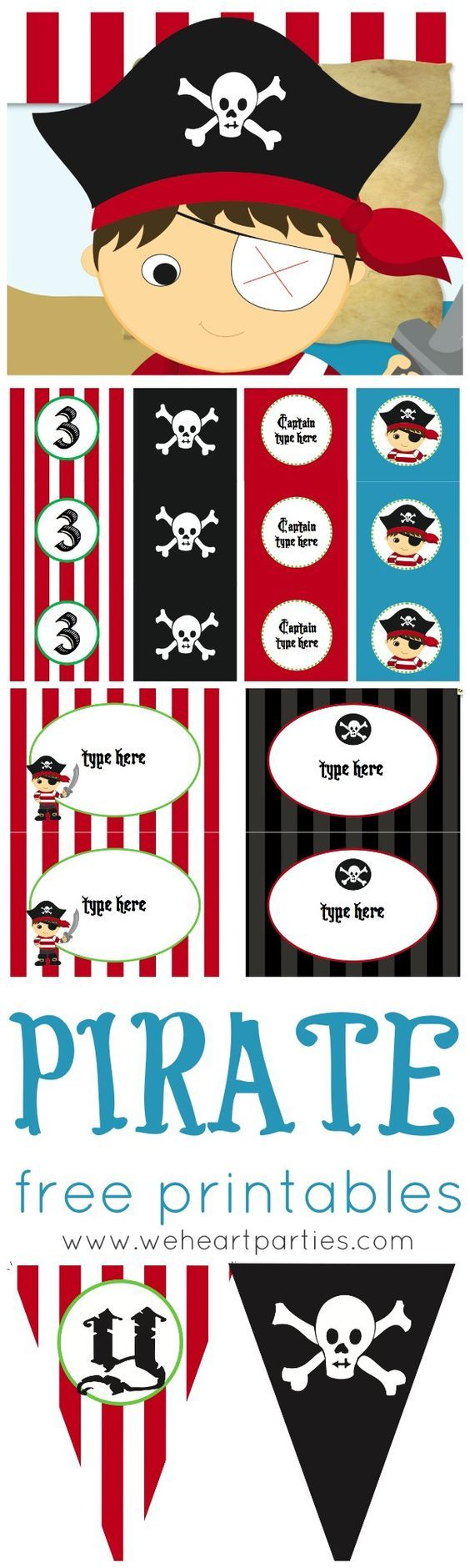 Free Printables Pirate Party Free Printables (Editable!) inside Free Pirate Printables For Party