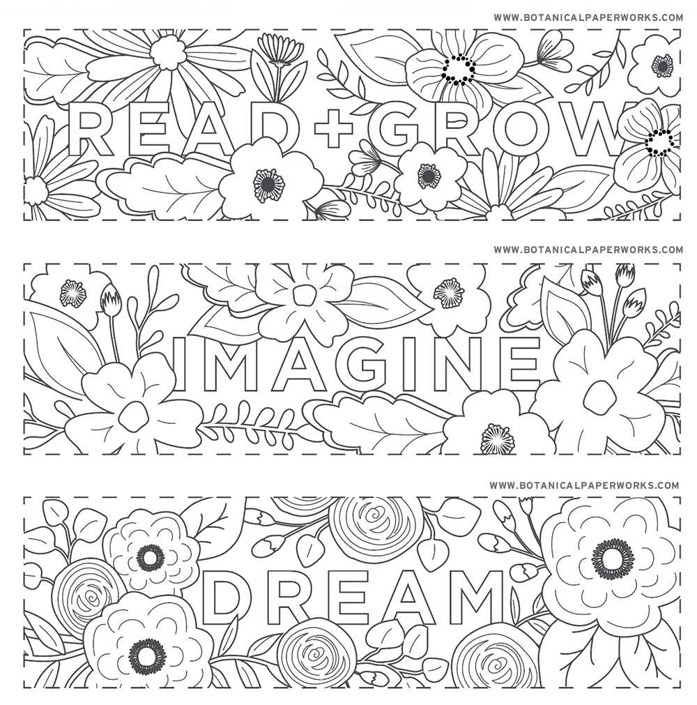 Free Printables} Read + Grow Coloring Bookmarks For Back-To-School regarding Free Printable Spring Bookmarks