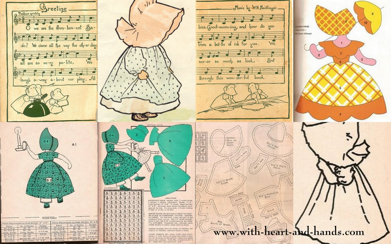 Free Quilt, Craft And Sewing Patterns: Links And Tutorials *With within Free Printable Sunbonnet Sue Pattern