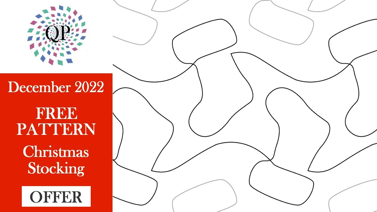 Free Quilting Pantograph For December 2022: Christmas Stocking throughout Free Quilting Pantographs For Beginners Printable