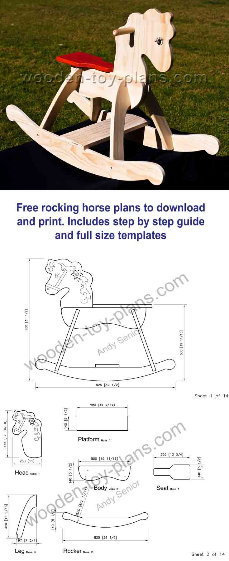 Free Rocking Horse Plans Andy Woodcraft Project in Printable Free Rocking Horse Plans