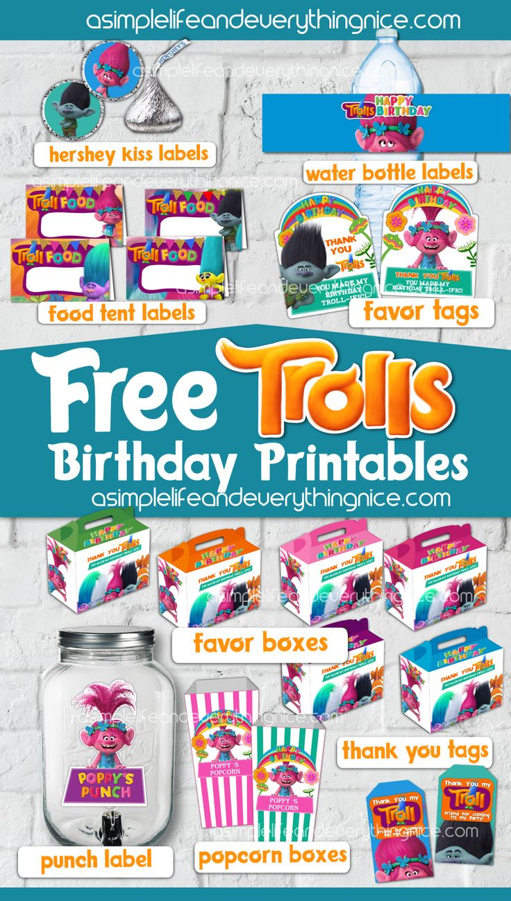 Free Trolls Activity And Coloring Printables - A Simple Life And in Trolls Party Printables Free
