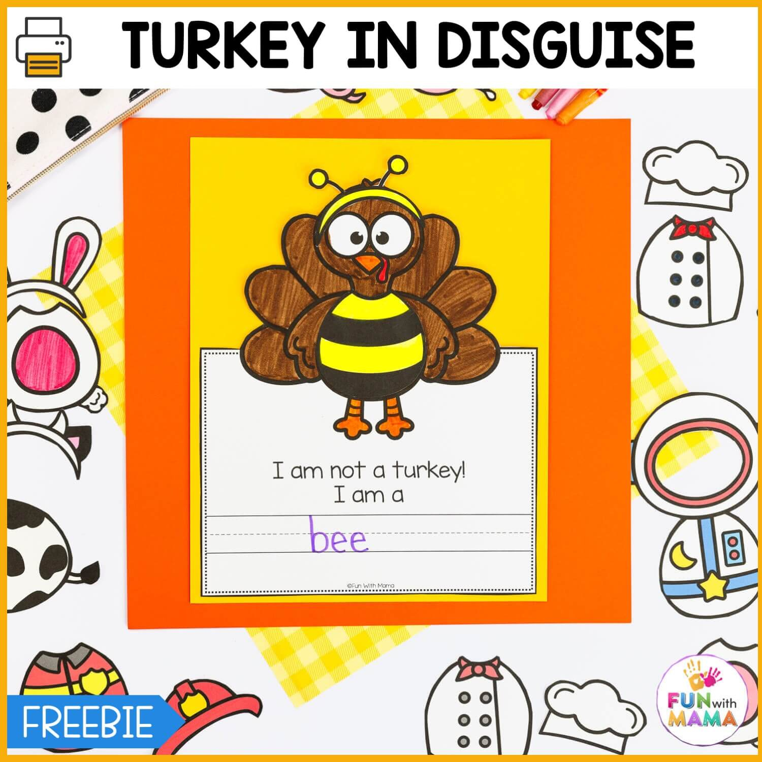 Free Turkey In Disguise Project Template for Free Printable Disguise a Turkey Template Free
