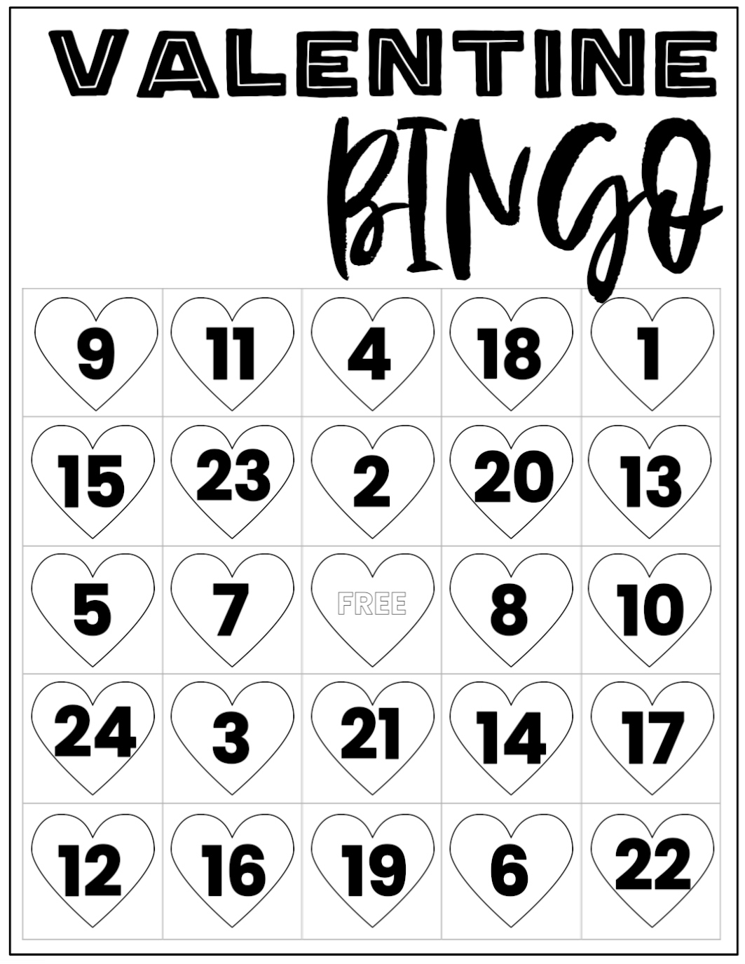 Free Valentine Bingo Printable Cards - Paper Trail Design regarding Free Printable Valentine Bingo Cards For Large Groups