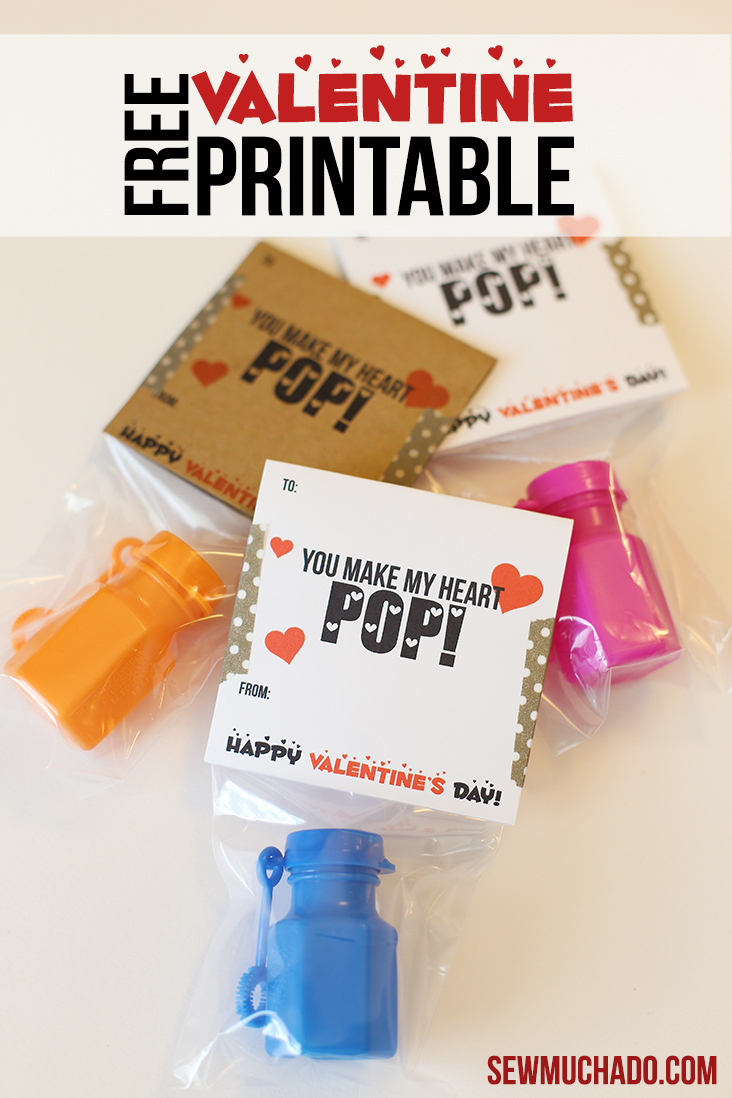 Free Valentine Printable - Mini Bubbles - Sew Much Ado regarding Bubble Valentine Printable Free
