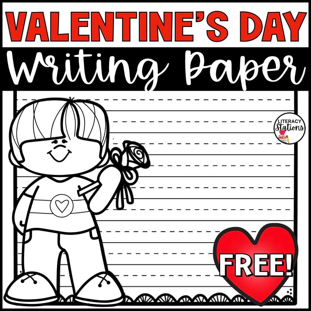 Free Valentines Writing Paper - Literacy Stations - Worksheets Library inside Free Printable Valentine Writing Paper