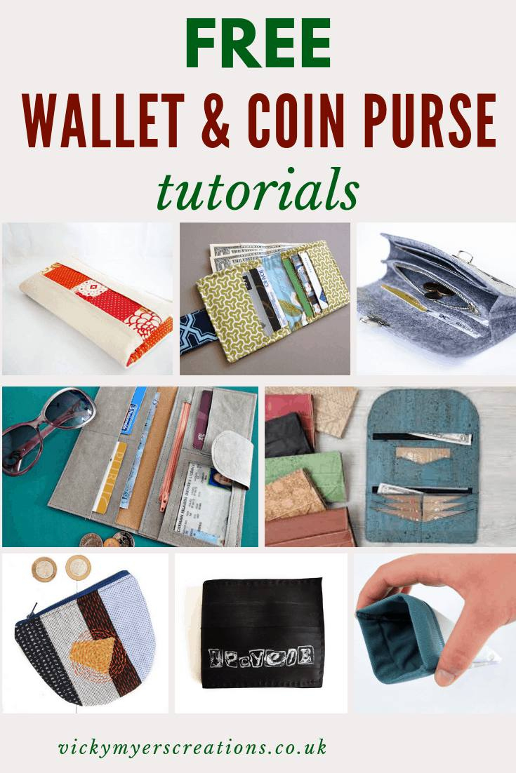 Free Wallet &amp;amp; Coin Purse Tutorials · Vickymyerscreations regarding Printable Wallet Pattern Free