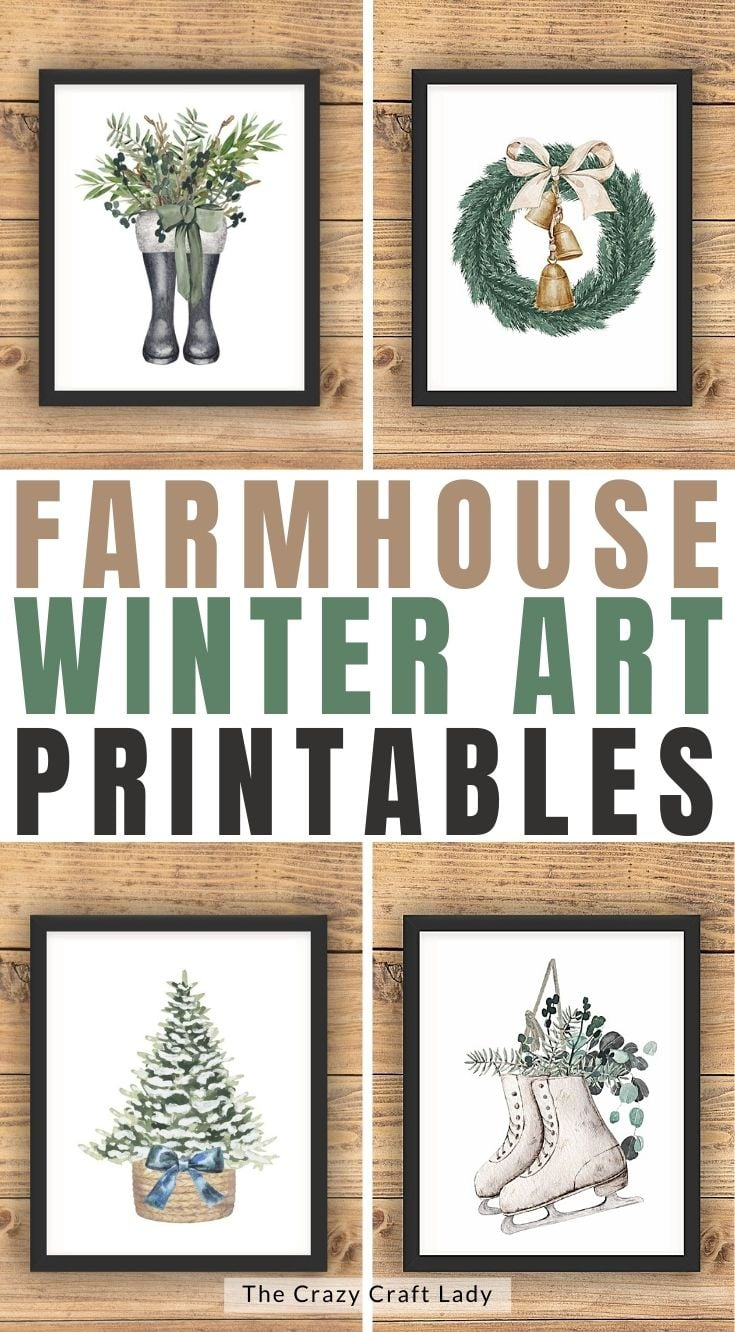 Free Winter Printable Art - Home Decor Printables - The Crazy within Free Winter Art Printables
