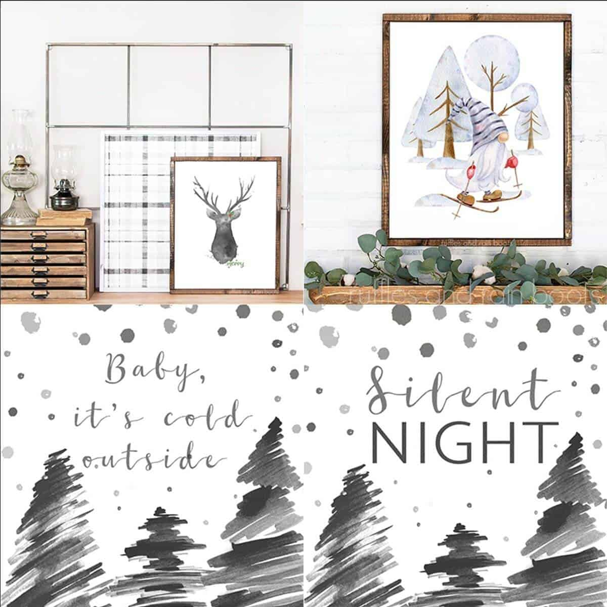 Free Winter Watercolor Printable Designs - Ruffles And Rain Boots inside Free Winter Art Printables