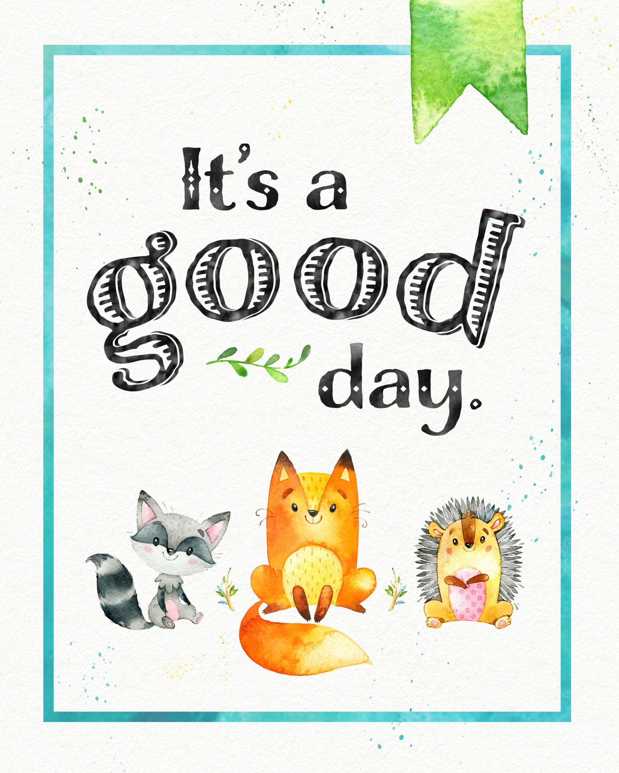Free Woodland Animal Nursery Printable Poster Www.teepeegirl pertaining to Free Woodland Nursery Printables