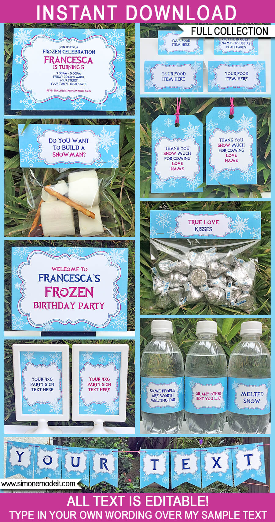 Frozen Party Printables, Invitations &amp;amp; Decorations with regard to Frozen Birthday Free Printables