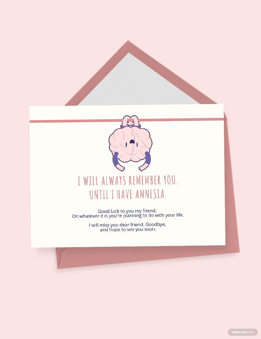 Funny Farewell Card Template In Publisher, Psd, Pages, Illustrator within Free Printable Funny Goodbye Cards