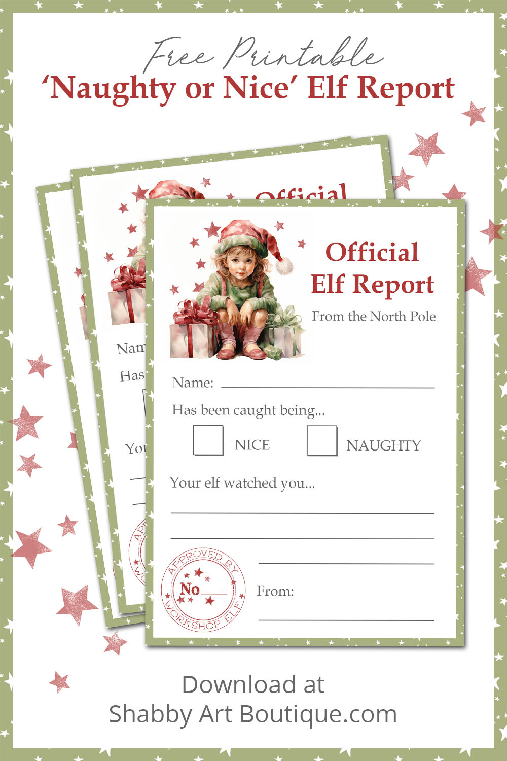 Get Ready For Christmas With The Naughty Or Nice Official Elf inside Elf On The Shelf Naughty Or Nice List Free Printable