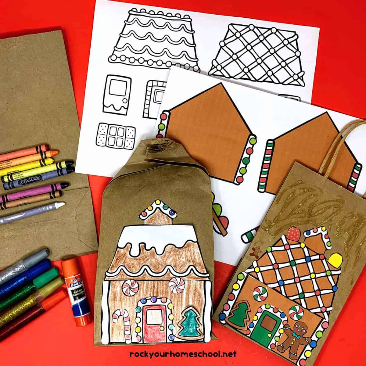 Gingerbread House Printables: How To Use For Holiday Fun (Free inside Paper Bag Gingerbread House Free Printable