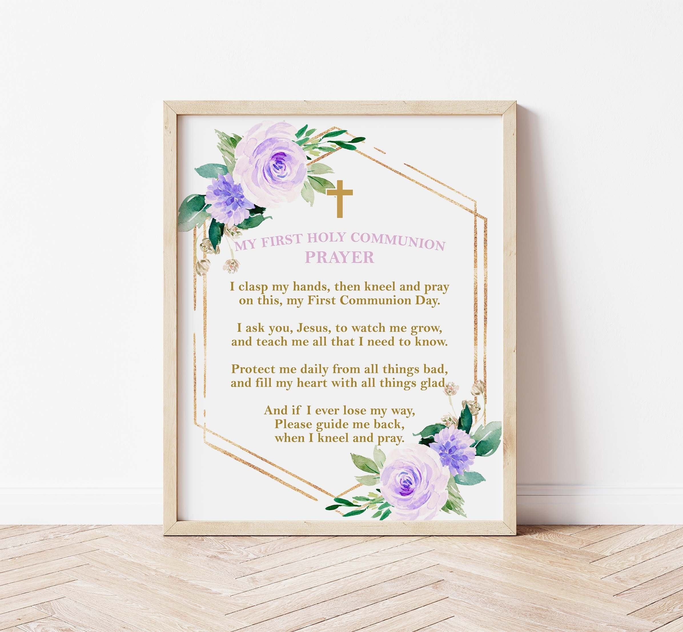 Girl First Communion Prayer, Printable Prayer, Communion intended for Printable First Communion Prayers